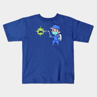 People spray virus cartoon Kids T-Shirt